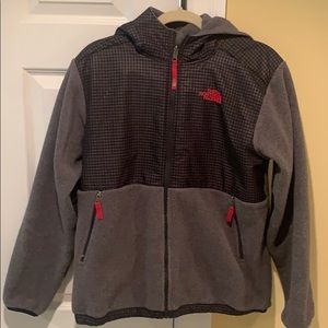Boys northface fleece with hood